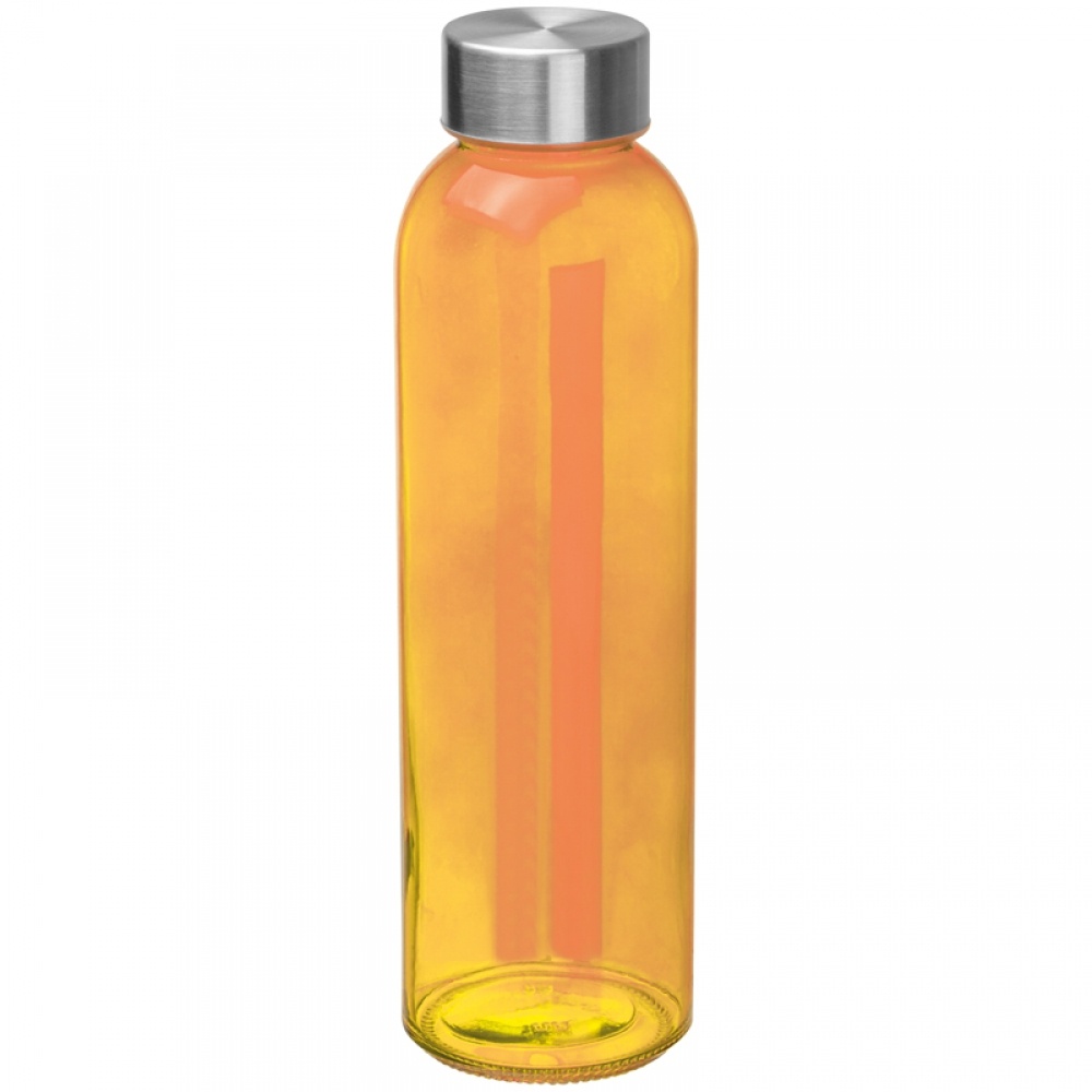 Logotrade advertising product picture of: Transparent drinking bottle with grey lid, orange