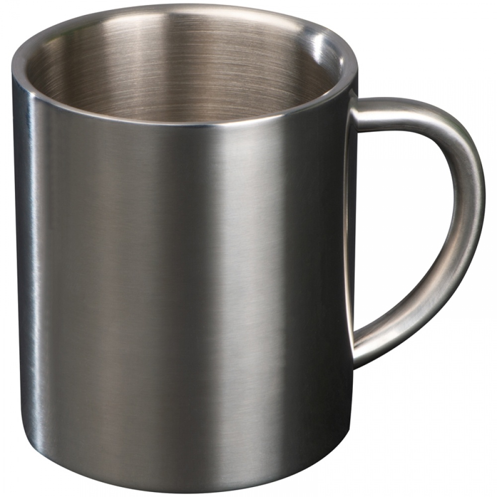 Logotrade promotional giveaways photo of: Metal mug, 300 ml, grey