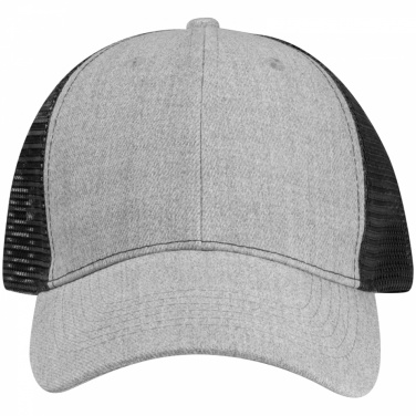 Logo trade corporate gifts image of: Baseball Cap with net, Black/White