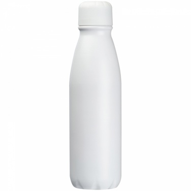 Logo trade promotional merchandise photo of: Aluminium drinking bottle 600 ml, White