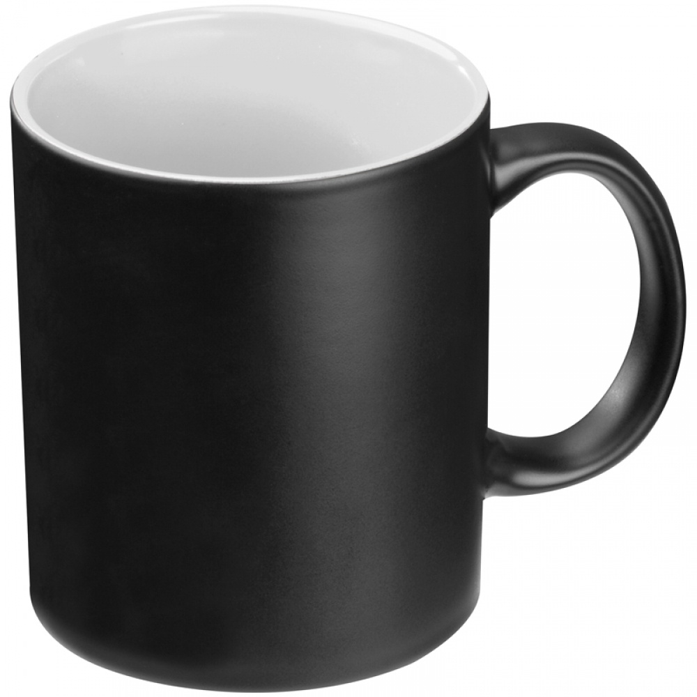 Logotrade advertising products photo of: Black mug with colored inside, White