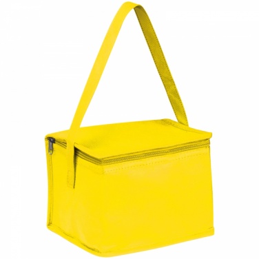 Logo trade advertising products image of: Non-woven cooling bag - 6 cans, Yellow