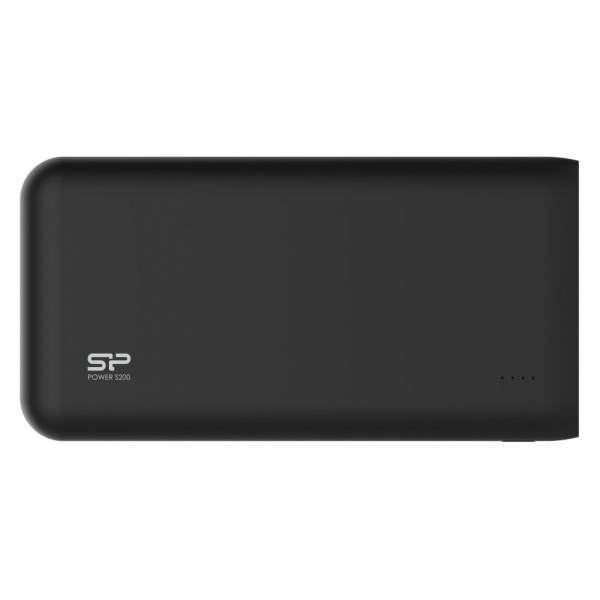 Logo trade promotional merchandise image of: Power Bank Silicon Power S200, Black/White