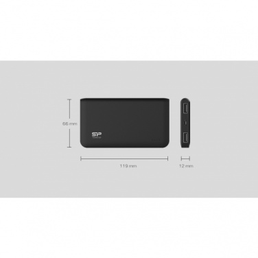 Logo trade advertising products image of: Power Bank Silicon Power S100, Black/White