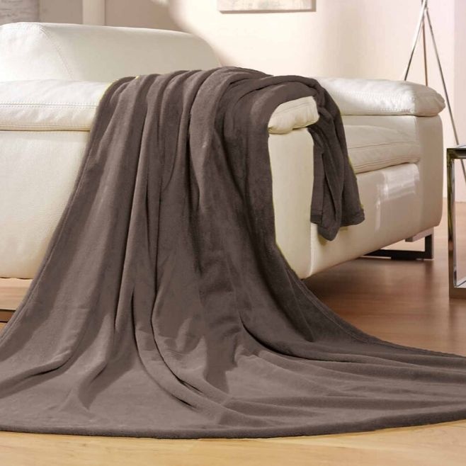 Logo trade corporate gifts picture of: Memphis blanket, light grey