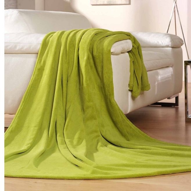 Logo trade promotional merchandise picture of: Elegant Memphis blanket, green