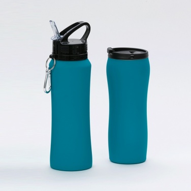 Logotrade promotional gifts photo of: WATER BOTTLE & THERMAL MUG SET, turquoise