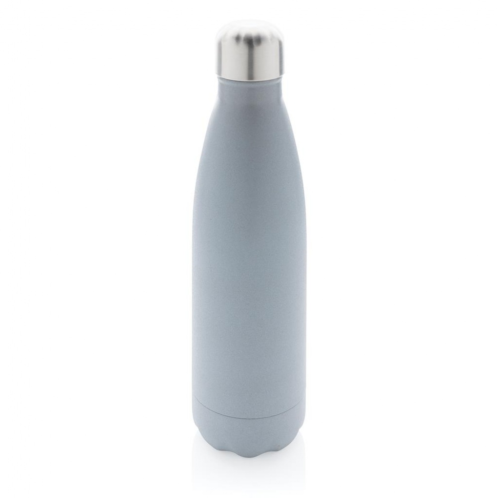 Logotrade corporate gift image of: Vacuum insulated reflective visibility bottle, grey