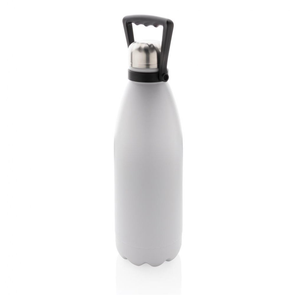 Logo trade corporate gifts image of: ​Large vacuum stainless steel bottle 1.5L, white