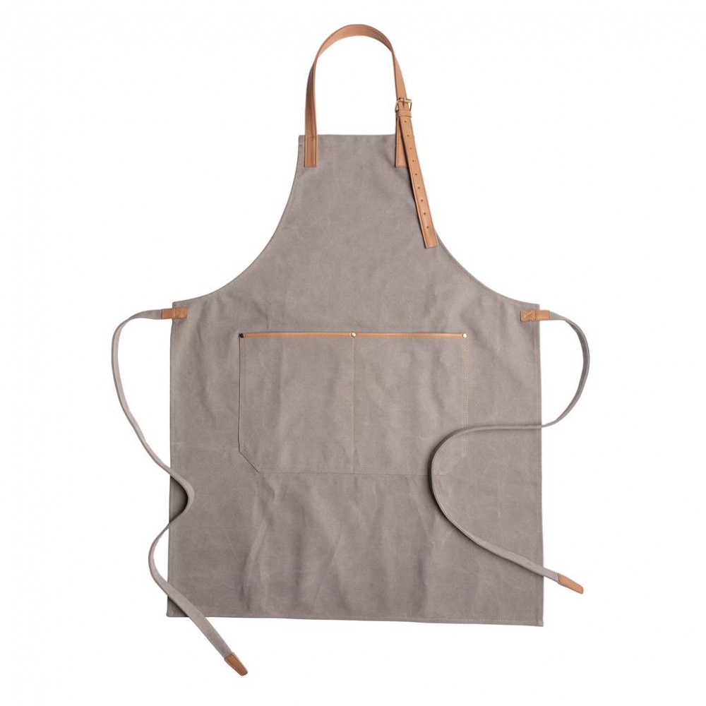 Logo trade promotional product photo of: Deluxe canvas chef apron, grey