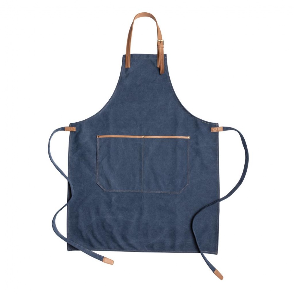 Logotrade promotional gift picture of: Deluxe canvas chef apron, blue