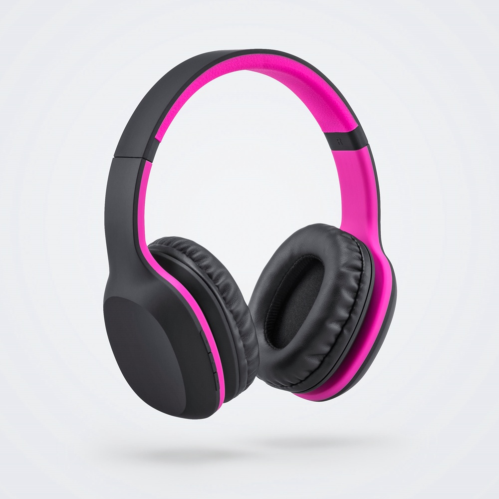 Logo trade advertising products image of: Wireless headphones Colorissimo, pink