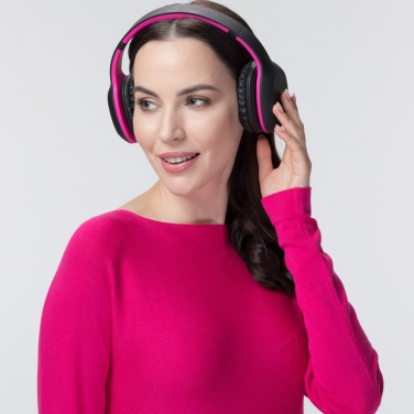 Logo trade advertising products image of: Wireless headphones Colorissimo, pink