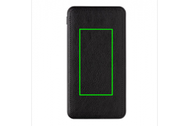 Logotrade advertising product image of: Tusca 10.000 mAh PU powerbank, black