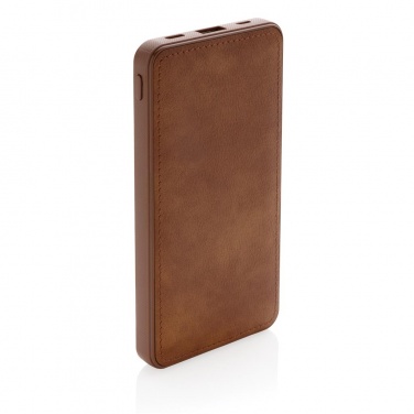 Logotrade promotional merchandise photo of: Tusca 10.000 mAh PU powerbank, brown