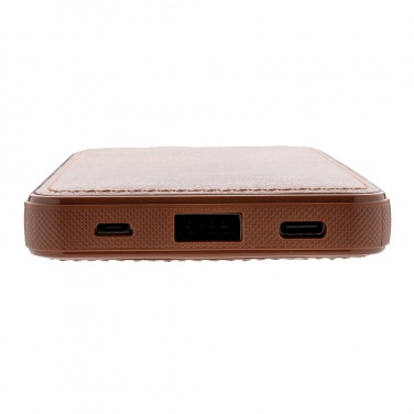 Logotrade promotional items photo of: Tusca 10.000 mAh PU powerbank, brown