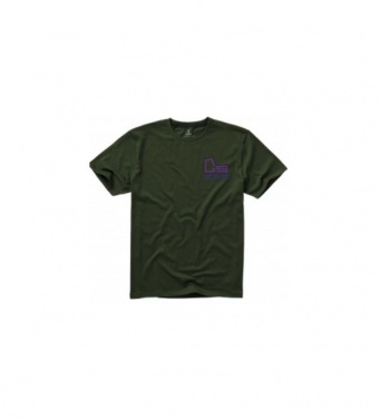 Logo trade promotional items image of: Nanaimo short sleeve T-Shirt, army green