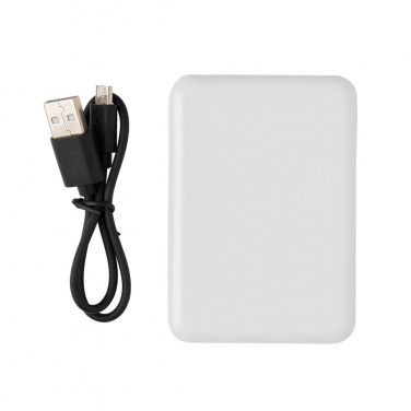 Logotrade business gift image of: Pocket Powerbank, 5.000 mAh, white