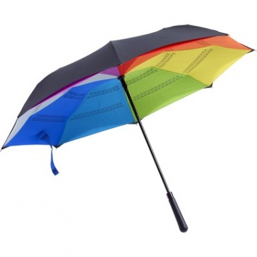 Logotrade promotional gift picture of: Colourful reversible automatic umbrella, multicolor