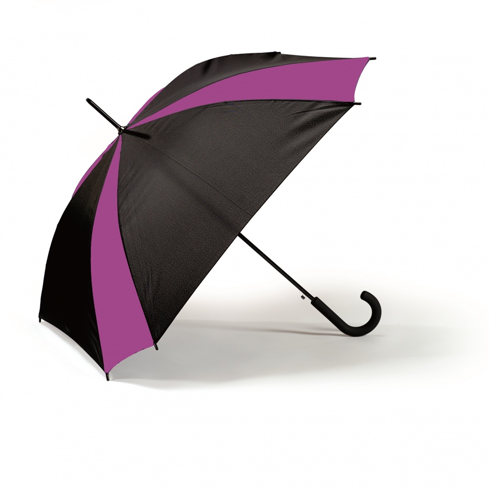 Logo trade promotional gifts picture of: Colorful Saint Tropez umbrella, purple/black