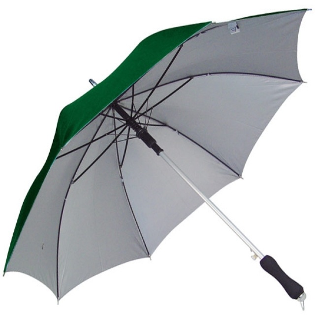 Logo trade promotional giveaways picture of: Automatic umbrella Avignon with UV protection, dark green