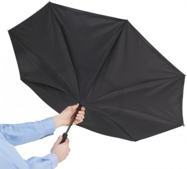 Logo trade advertising product photo of: Lima reversible 23" umbrella, black