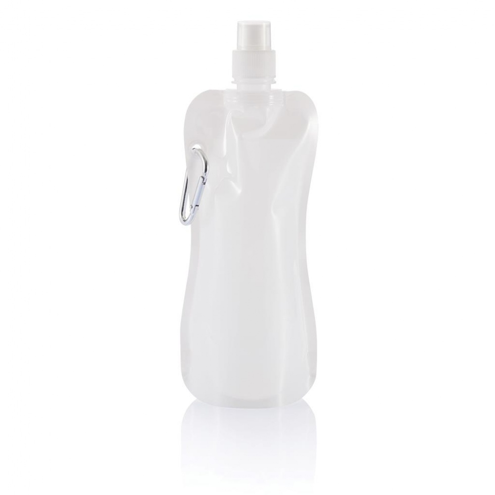 Logo trade promotional product photo of: Foldable drinking bottle, white