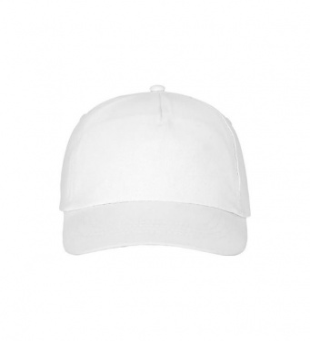 Logo trade promotional merchandise image of: Feniks 5 panel cap, white