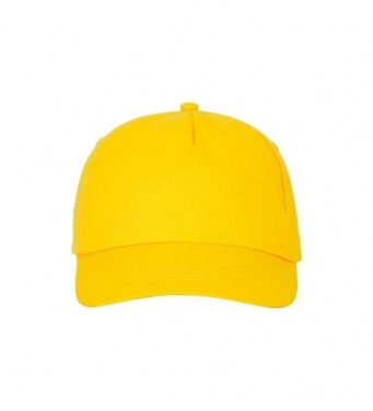 Logo trade business gifts image of: Feniks 5 panel cap, yellow