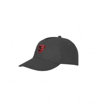 Logo trade business gift photo of: Feniks 5 panel cap, grey