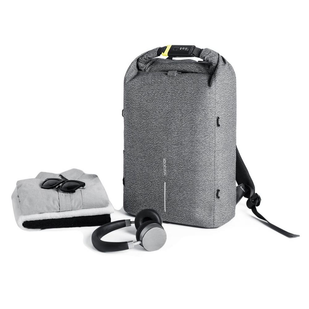 Logotrade promotional item picture of: Cut-out material backpack Bobby Urban, grey