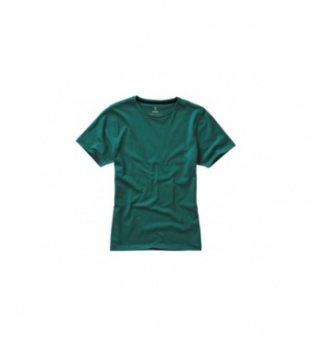 Logo trade corporate gifts picture of: Nanaimo short sleeve ladies T-shirt, dark green