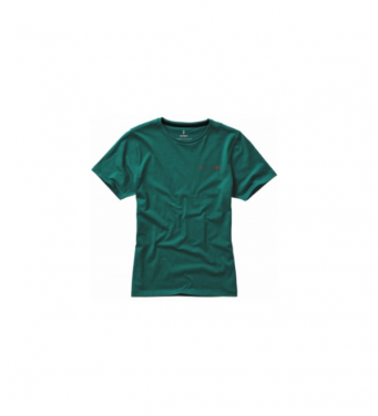 Logo trade promotional giveaways image of: Nanaimo short sleeve ladies T-shirt, dark green