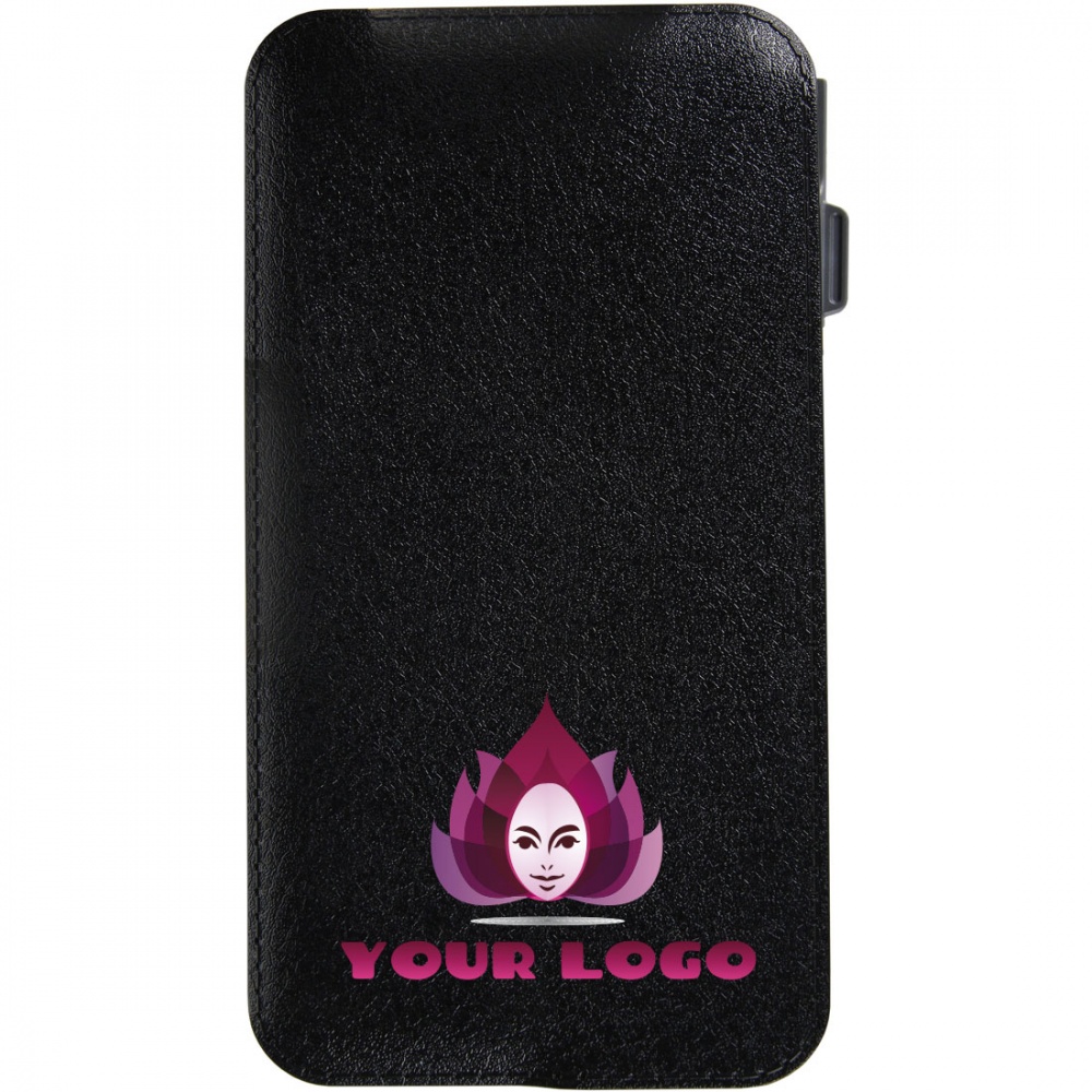 Logo trade promotional items image of: Power bank 4000 mAh ALL IN ONE, black