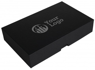 Logo trade promotional giveaway photo of: Power bank 4000 mAh ALL IN ONE, black