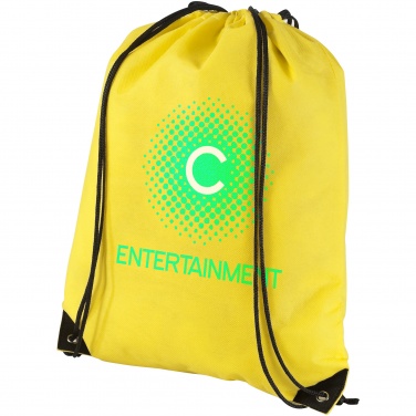 Logo trade promotional items image of: Evergreen non woven premium rucksack eco, light yellow