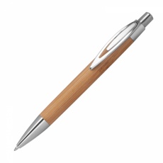 #9 Bamboo ballpen with sharp clip, beige