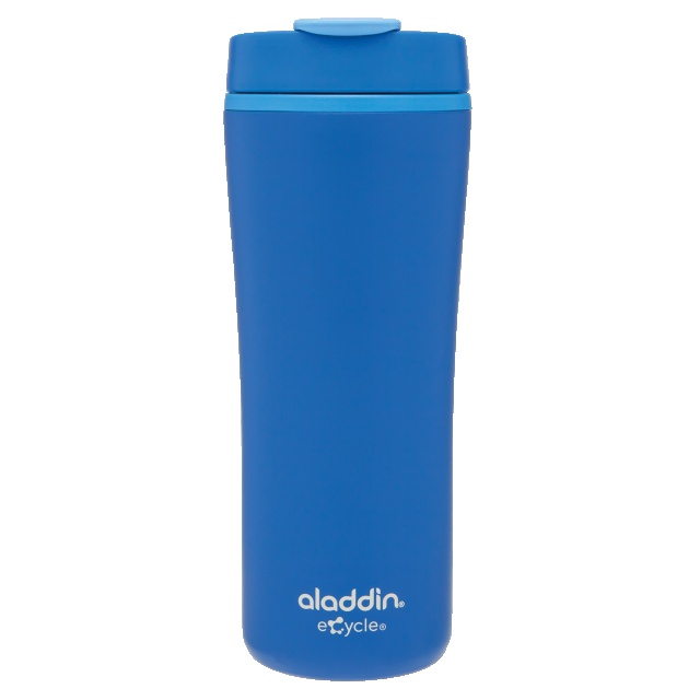 Logo trade advertising products image of: Thermos mug made of recyclable material, blue