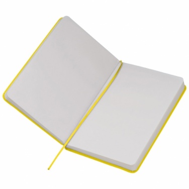 Logo trade corporate gifts picture of: A5 note book 'Kiel'  color yellow