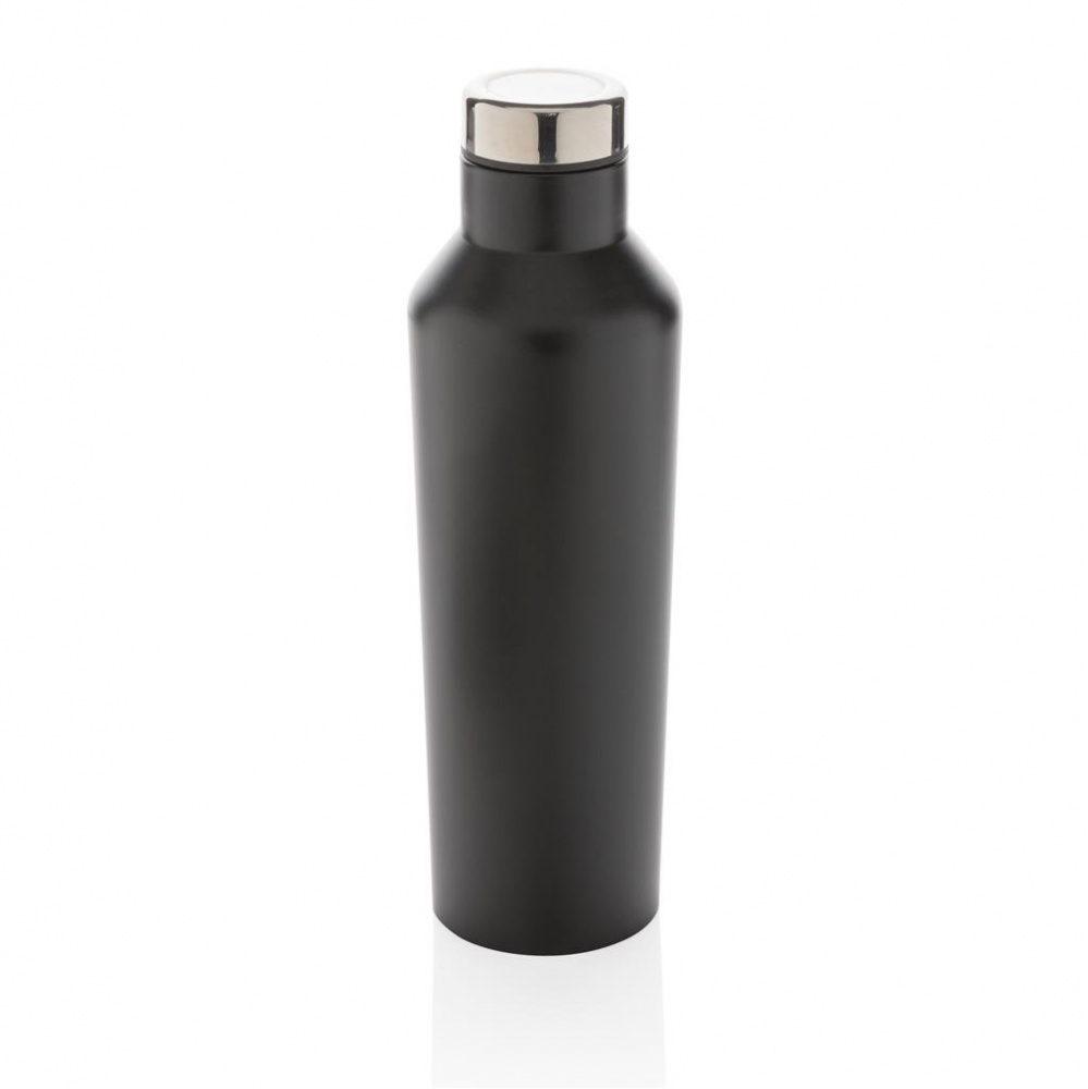 Logo trade corporate gifts picture of: Modern vacuum stainless steel water bottle, black