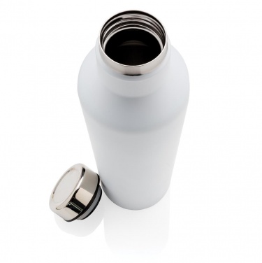 Logotrade promotional giveaway picture of: Modern vacuum stainless steel water bottle, white