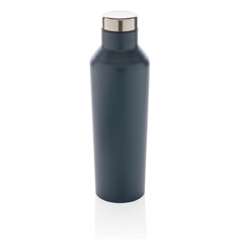 Logo trade promotional items image of: Modern vacuum stainless steel water bottle, blue