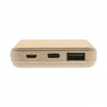 Logotrade promotional giveaway picture of: Cork and Wheat 5.000 mAh pocket powerbank, brown