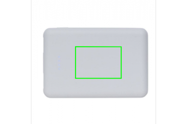 Logo trade promotional merchandise picture of: 5.000 mAh antimicrobial powerbank, white