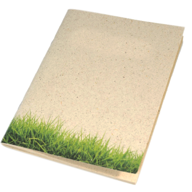 Logo trade business gifts image of: Erba notebook made of grass, beige