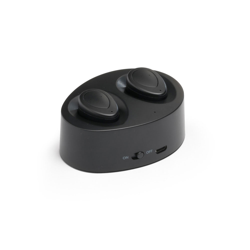 Logo trade promotional item photo of: Wireless earphones CHARGAFF, black