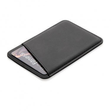 Logo trade promotional products image of: Magnetic phone card holder, black