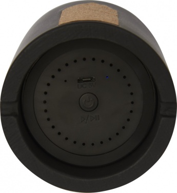 Logo trade promotional merchandise picture of: Roca limestone / cork Bluetooth® speaker, black