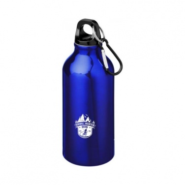 Logotrade advertising products photo of: Oregon drinking bottle with carabiner, blue