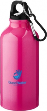 Logo trade promotional merchandise picture of: Oregon drinking bottle with carabiner, neon pink